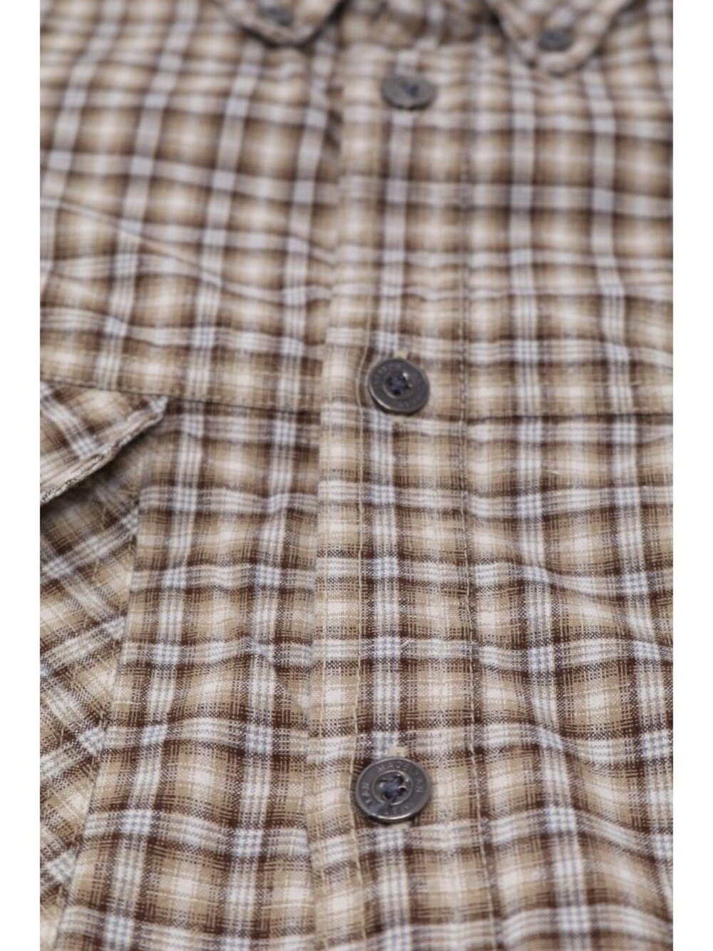 Magellan Sportswear Shirt Mens M Grunge Brown Cabincore Plaid Button Down VTG - Picture 9 of 12
